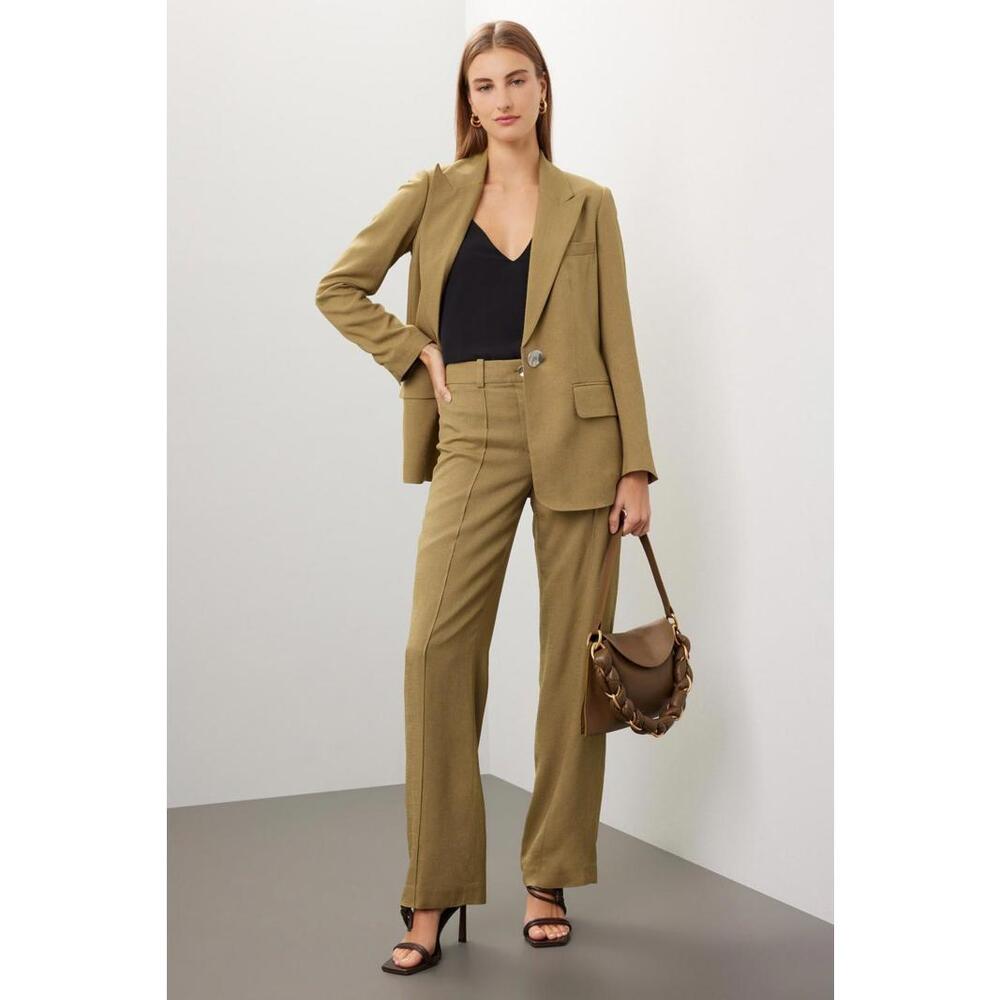 Club Monaco Green Flawless Trousers Size 12 with Missing Buttons